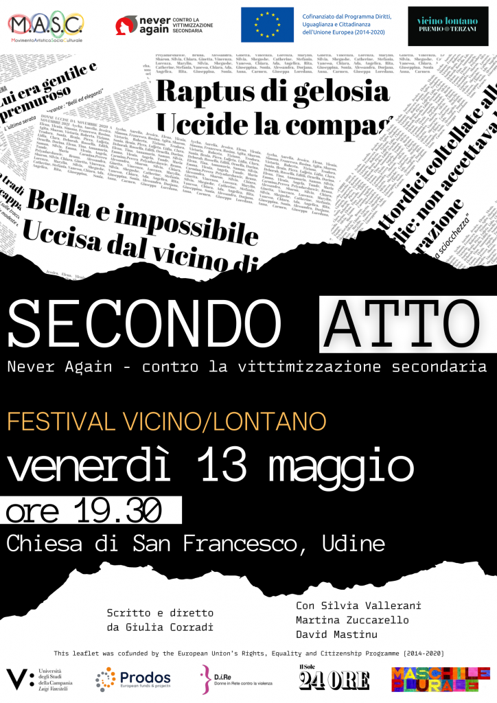 Spettacolo teatrale Secondo Atto al Festival Vicino/Lontano di Udine